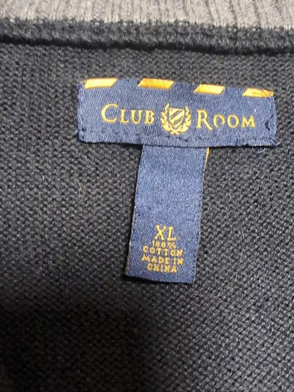 Club Room Black Zip-Style Button Mock-Neck Sweater Size XL